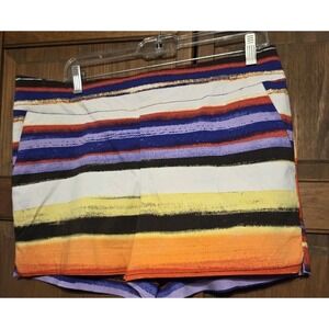 New York & Company Soho Multicolor Stripe Shorts Ladies Size Large *NWOT* Chic
